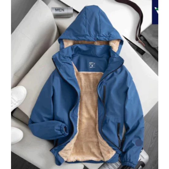 ÁO KHOÁC GIÓ NỈ LÓT LÔNG UNISEX #AKU741K