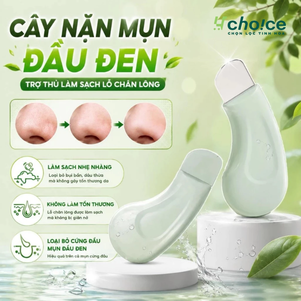 Cây đẩy mụn đầu đen dụng cụ chuyên dụng dùng để loại bỏ mụn đầu đen, tế bào chết