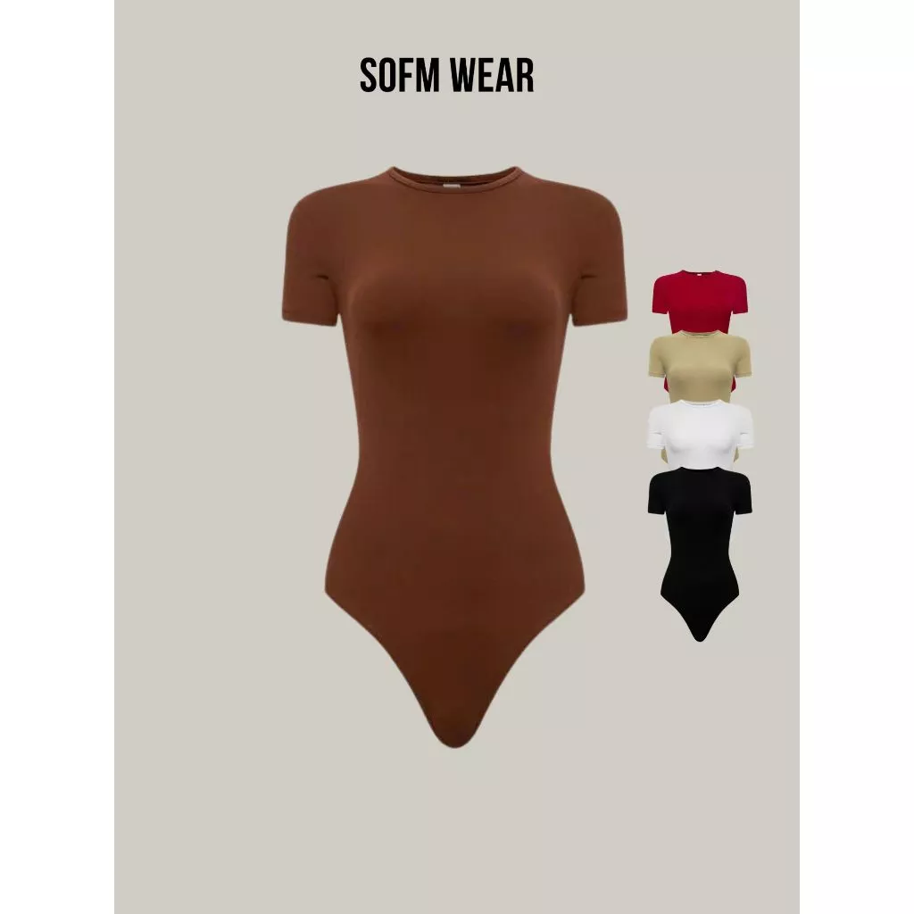 Áo Thun Bodysuit Trơn Bassic Tay Ngắn/ Tay Dài Trắng, Đen, Đỏ SOFMWEAR