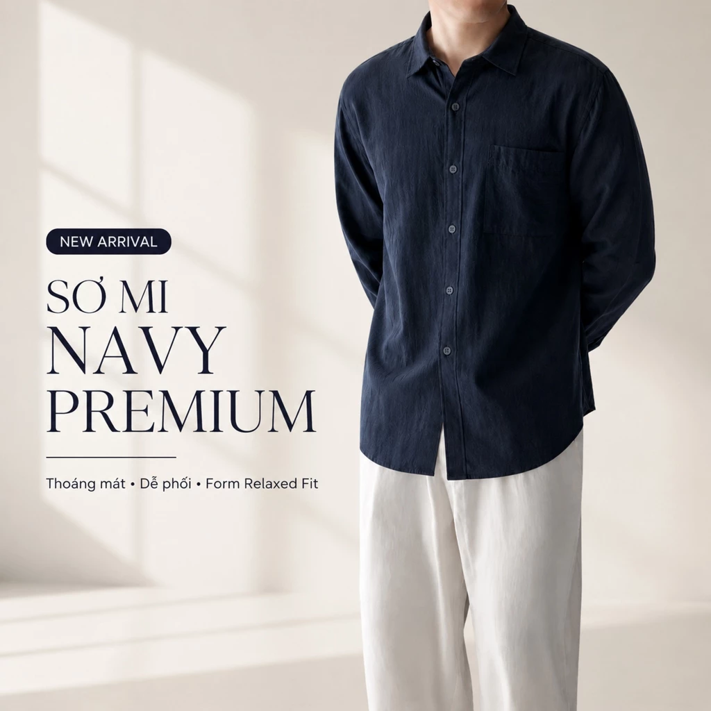 Áo sơ mi nam ROWAY vải viscose linen cao cấp | sơ mi dài tay linen ver2