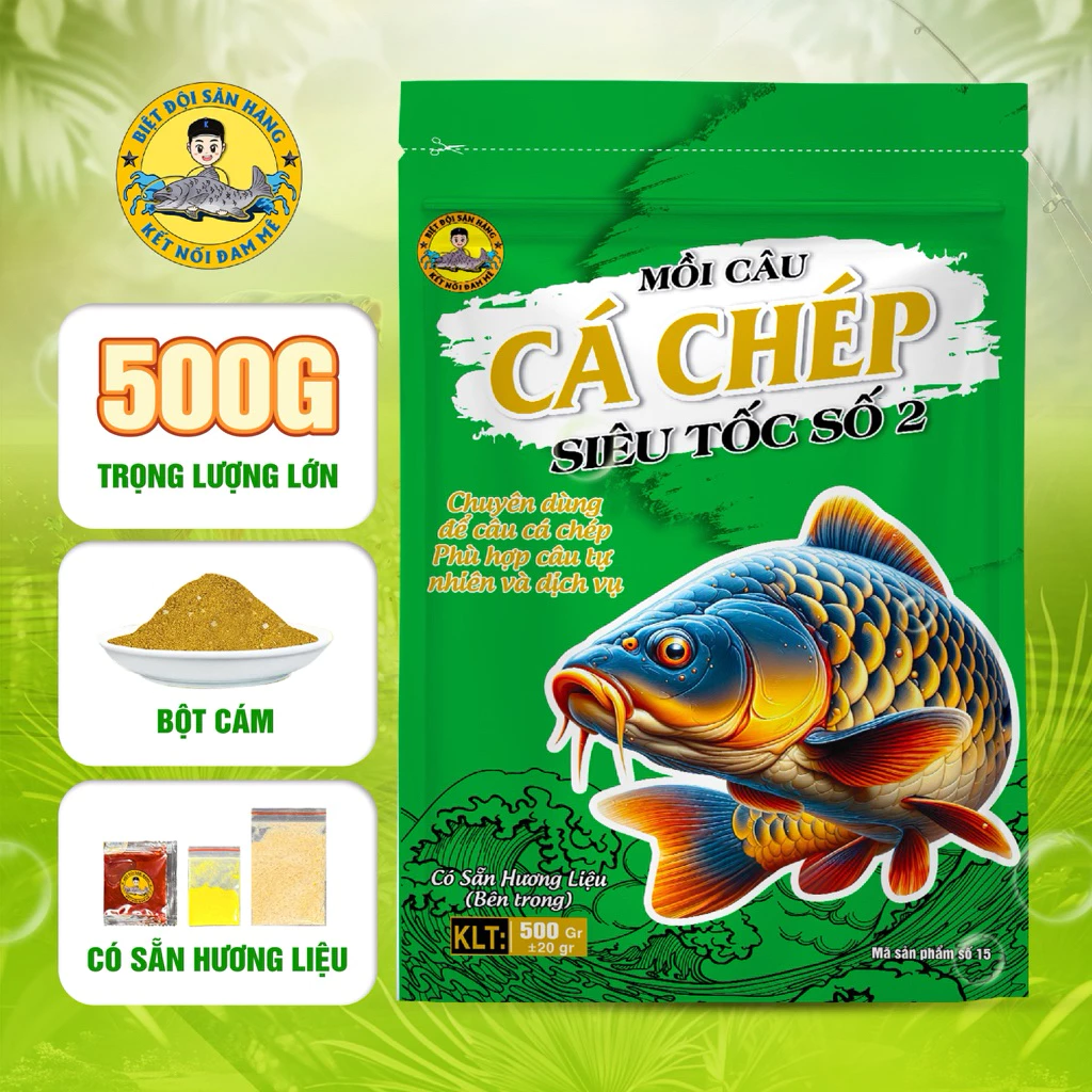 [BĐSH] Mồi Câu Cá Chép Siêu Tốc Số 2 - Đặc Trị Cá Chép Mới, Chép Giòn