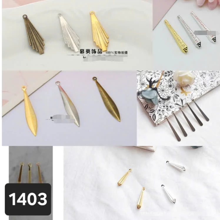 Phiến treo kim loại nhiều mẫu, Nguyên liệu làm Trang sức Cổ trang, Nguyên liệu DIY