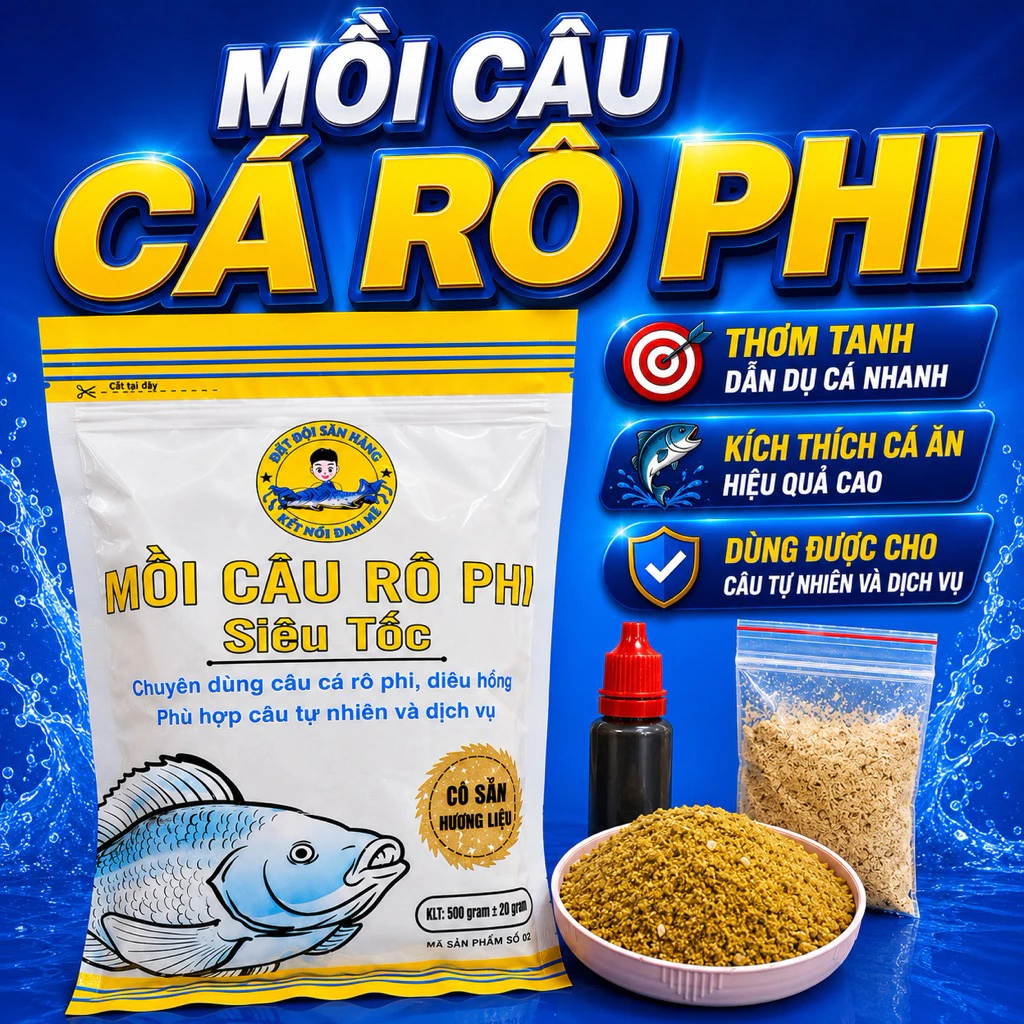 [BĐSH] Mồi Câu Cá Rô Phi Siêu Tốc Số 1 - Vị Tanh Thơm