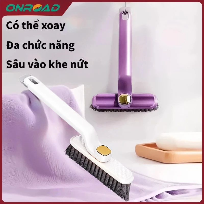 Bàn chải vệ sinh sàn và khe hở 360°, đầu xoay linh hoạt, làm sạch mọi góc hẹp khe cửa, chất liệu bền, dễ sử dụng