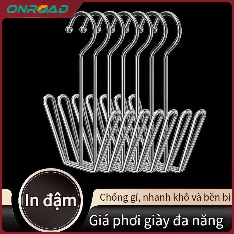Móc treo giày inox không gỉ đa năng, giúp giày dép mau khô, giữ dáng, gọn gàng, tiết kiệm không gian
