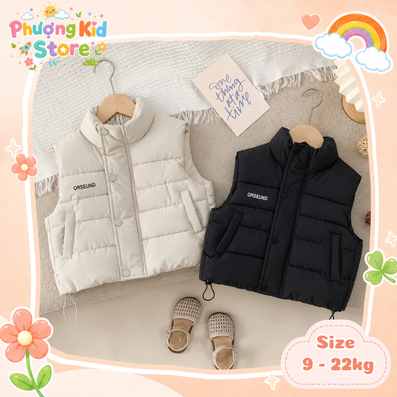 [A17] Áo GILE Lót Bông Dày Dặn Ấm Áp Cho Cả Bé Trai Và Bé Gái Sz 13-22KG