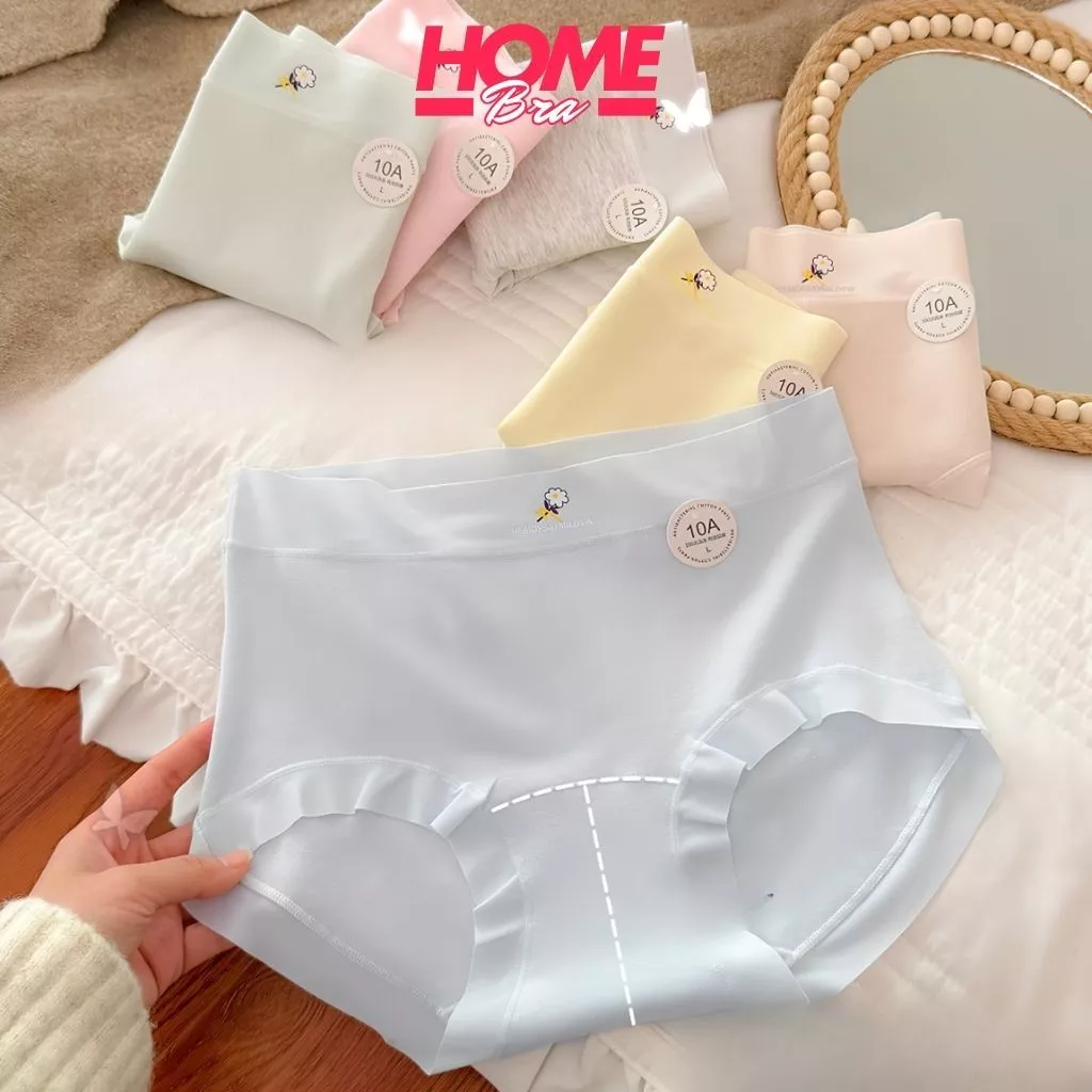 [HÀNG MỚI VỀ] Quần Lót Cotton Cạp Cao Ôm Mông Êm Ái, Quần Chip Nữ Đáy Kháng Khuẩn HOMEBRA L6017