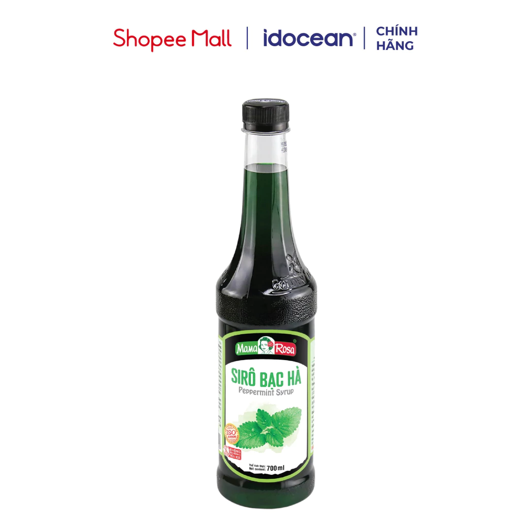 Syrup Bạc Hà 700ml Mama Rosa - Chiết xuất từ lá bạc hà tươi, sử dụng nguyên liệu tự nhiên, không chứa đường hóa học