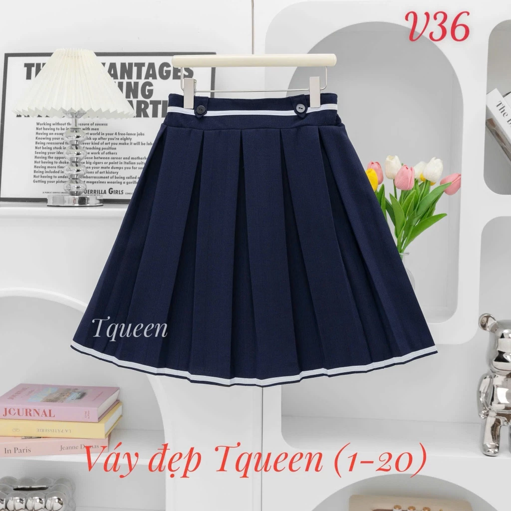 Chân váy xếp ly đồng phục học sinh tiểu học loại ĐẸP đẹp mềm mát có quần trong mẫu mới 2026