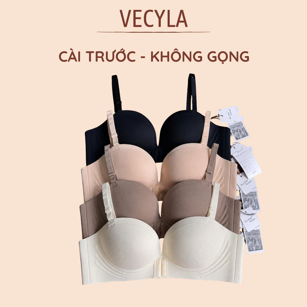 Áo lót nữ VECYLA - Áo ngực su A 201 đệm 2,5cm hình bàn tay nâng ngực, chống tụt mặc váy hở lưng