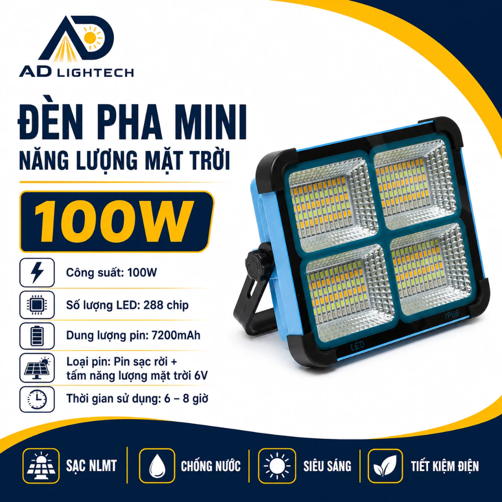 Đèn Năng Lượng Mặt Trời HOGIAPHATLIGHTECH Siêu Sáng Ngoài Trời