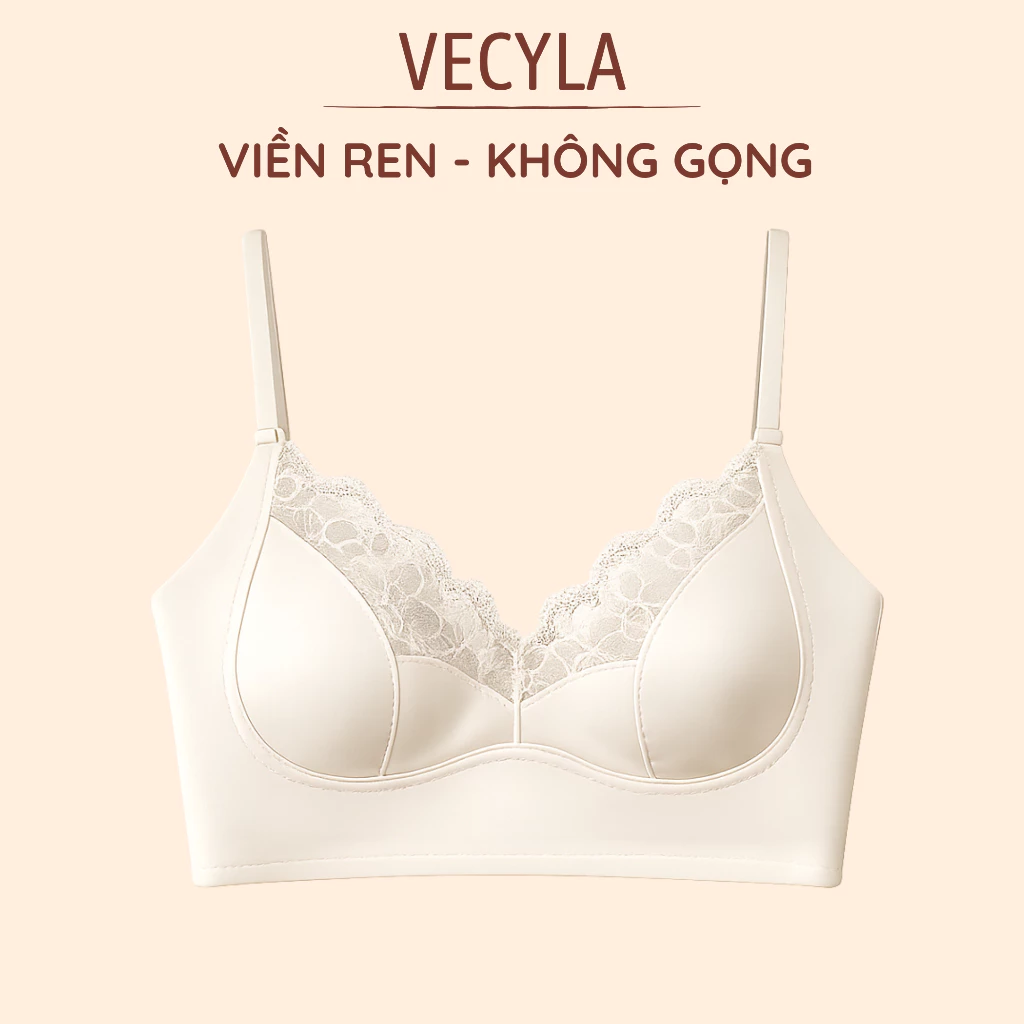 Áo bra nữ VECYLA 2 dây nâng ngực - Áo bra nâng vòng 1 gợi cảm - Bra su đúc viền ren quyến rũ B 614/ B 607