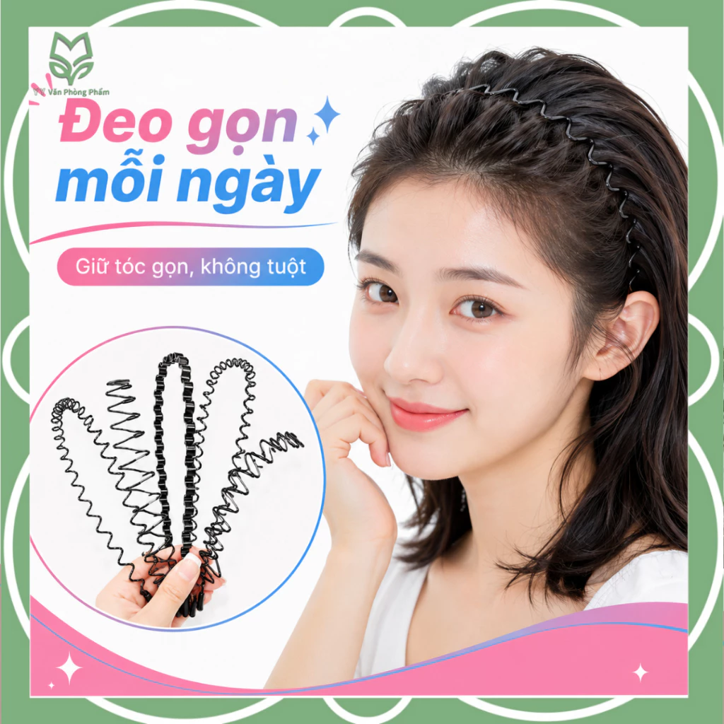 （Bộ 5 cái）Băng Đô Cài Tóc Kim Loại Đơn Giản Bờm Xinh Kiểu Băng Đô Sắt Nam Nữ - Chơi Thể Thao