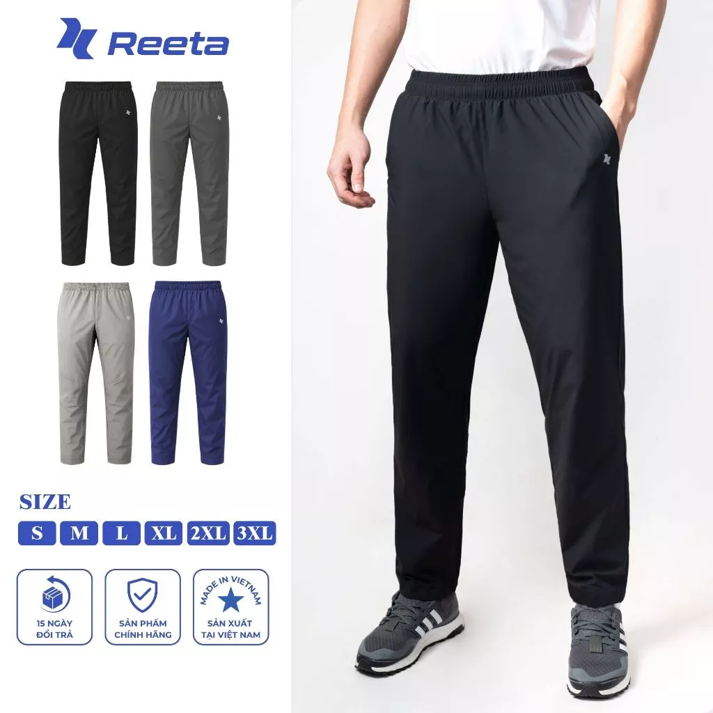 Quần dài thể thao nam Daily Pants Reeta ống suông chất vải chống nhăn cao cấp có độ co dãn nhẹ -A205