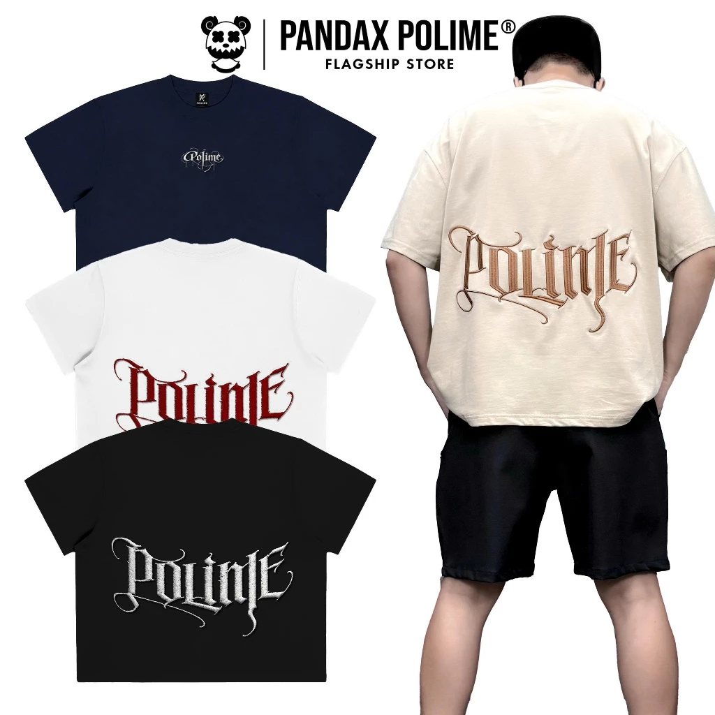 Áo phông thêu 3D big boxy tee local brand 280gsm form rộng bigsize cặp đôi nam nữ px pandaxvn polime