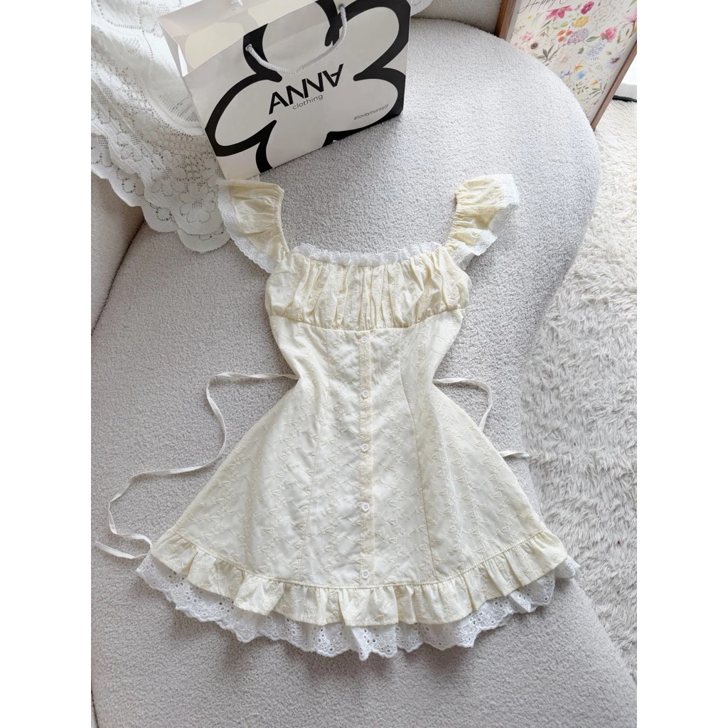 Đầm Kiểu Nữ Kem Tay Tiên ANNA - Maiky Dress