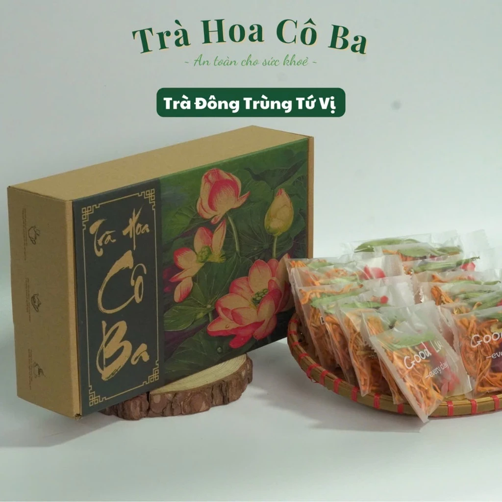Trà Đông Trùng Tứ Vị, Đông trùng hạ thảo, Trà Thảo Mộc Trà Hoa cô Ba