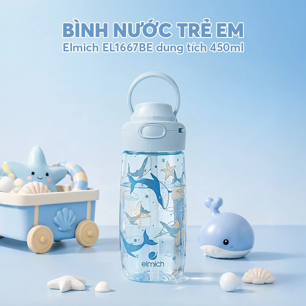 Bình nước trẻ em Elmich EL1667 dung tích 450ml