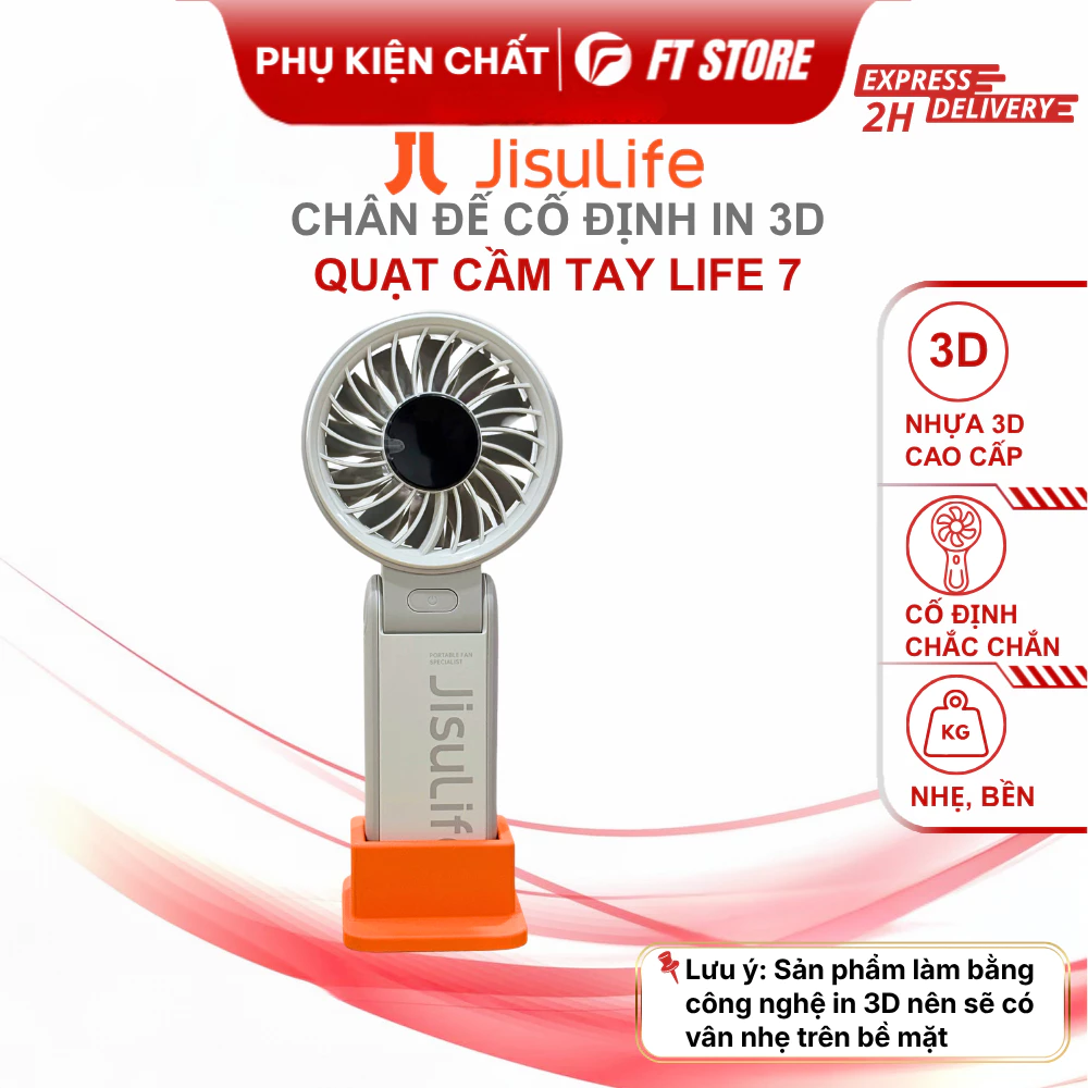 Chân Đế In 3D Dành Cho Quạt Cầm Tay JISULIFE 7- Nhỏ Gọn, Tiện Lợi, Chắn Chắn