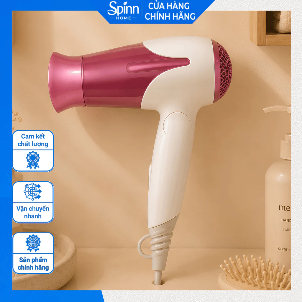 Máy sấy tóc công suất cao 1500W, máy sấy tóc 2 chiều nóng lạnh sấy khô nhanh tiện lợi cho gia đình