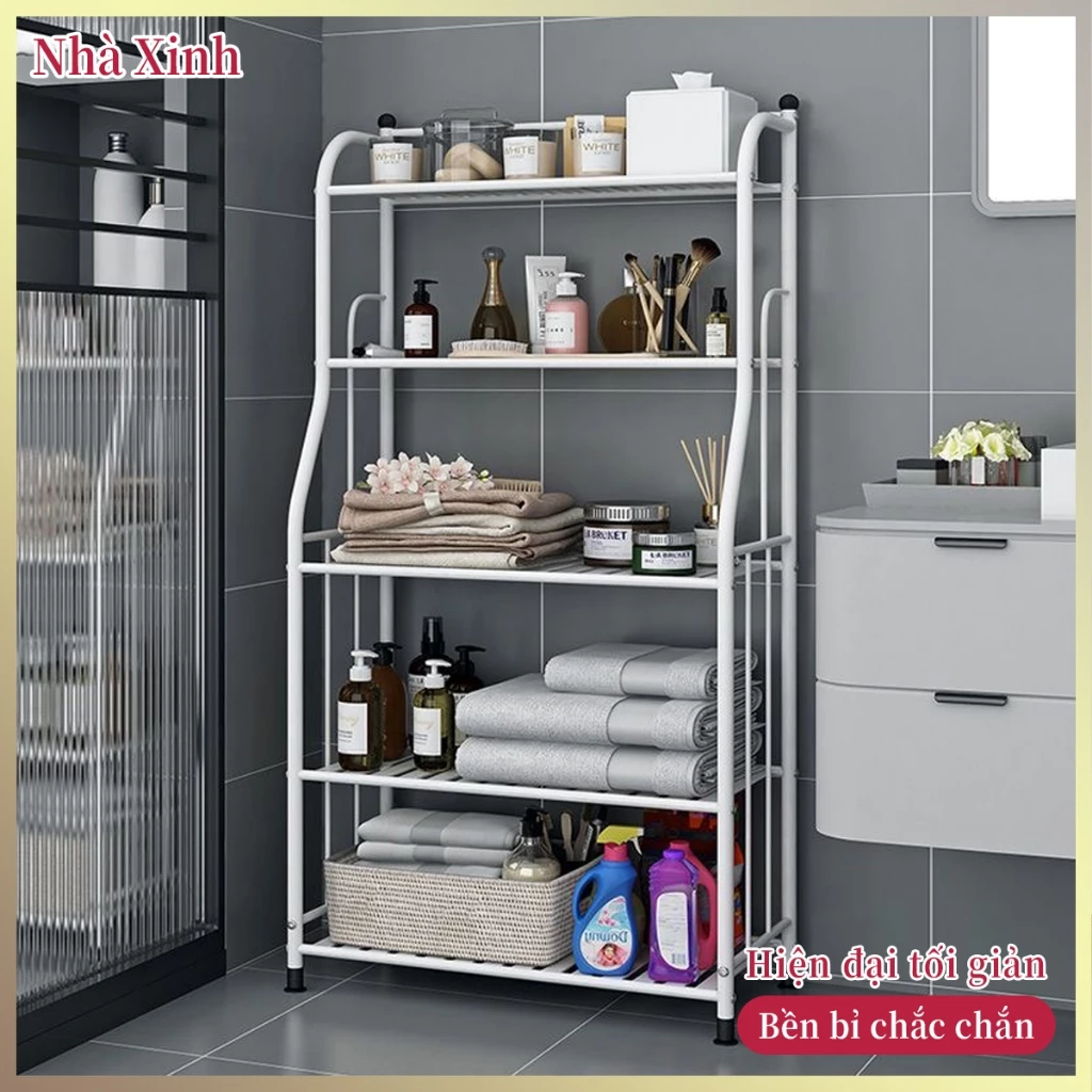 Kệ để đồ kim loại chống gỉ sơn tĩnh điện chân điều chỉnh vững chắc đa năng dùng phòng bếp phòng khách