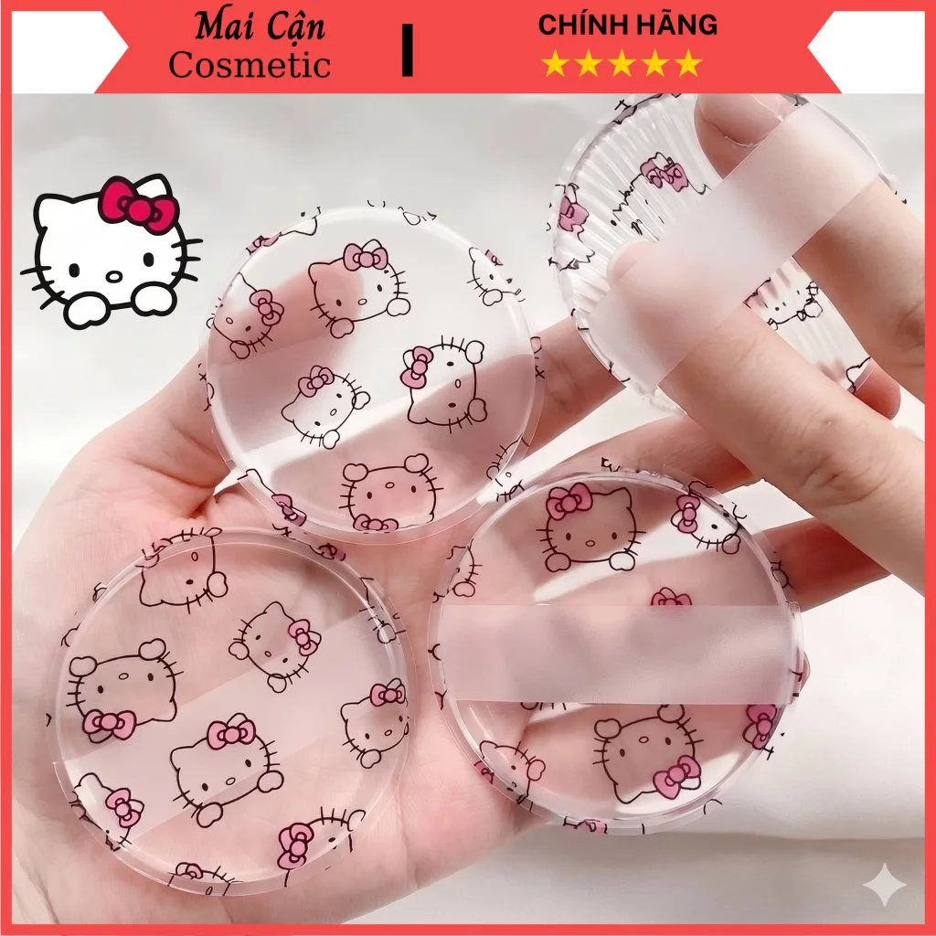 Mút Silicone Tán Kem Nền BB Cream Trang Điểm Hoạt Hình Kitty Dễ Thương - Mai Cận Shop