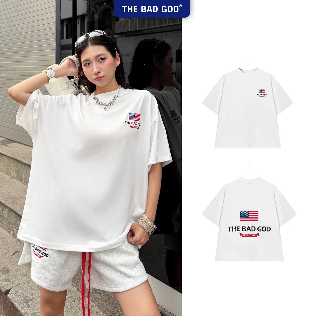 [NEW ARRIVALS 2026] Áo Thun Nữ The Bad God New York Chất Cotton Form Boxy