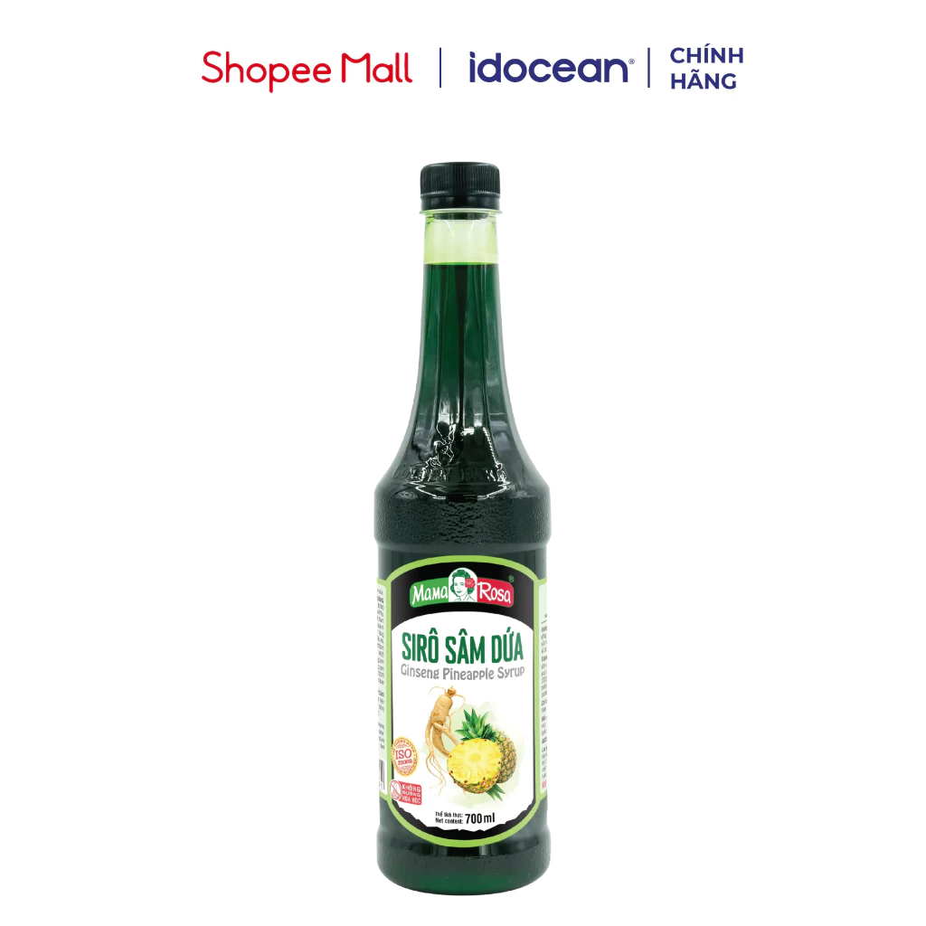 Syrup Sâm Dứa 700ml Mama Rosa - Sử dụng nguyên liệu tự nhiên, không chứa đường hóa học