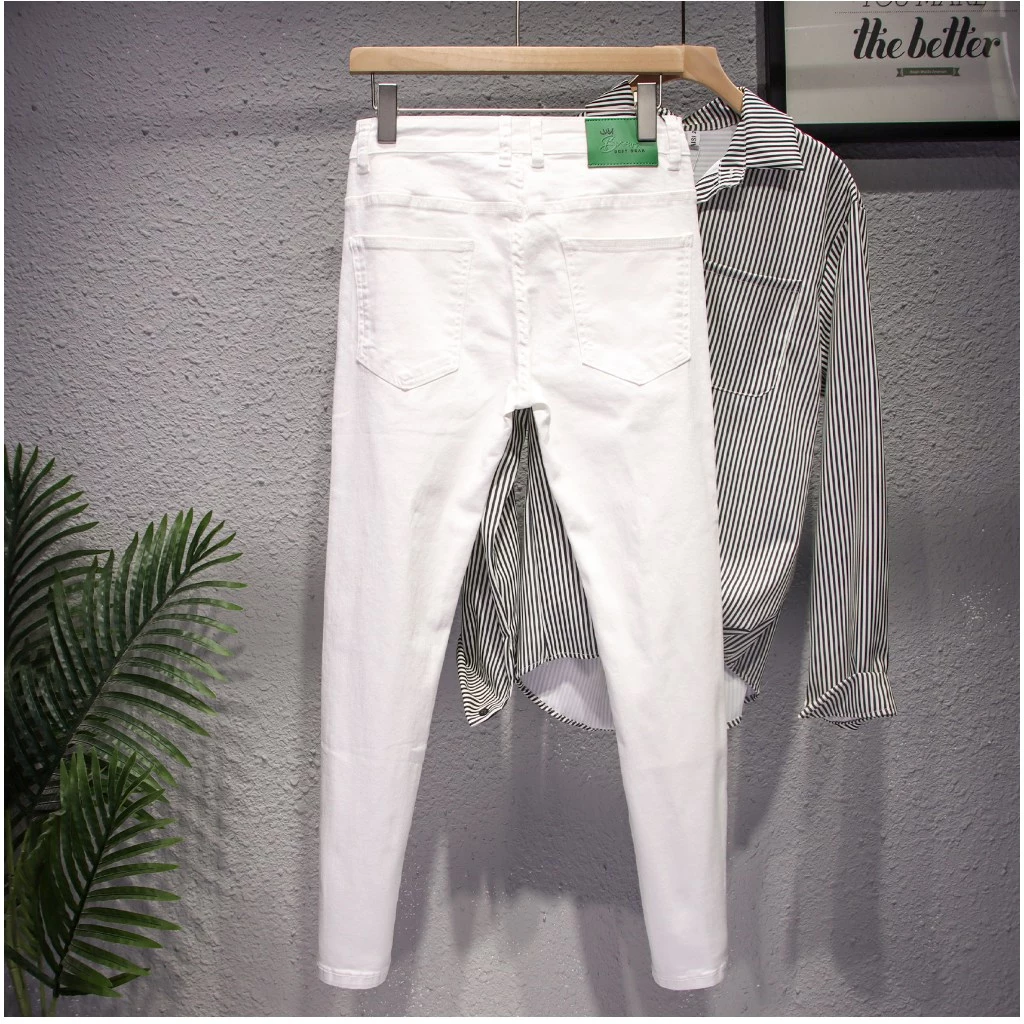 [Hàng Chuẩn] Quần Trắng Body Jean Nam Co Giãn QJN 2500
