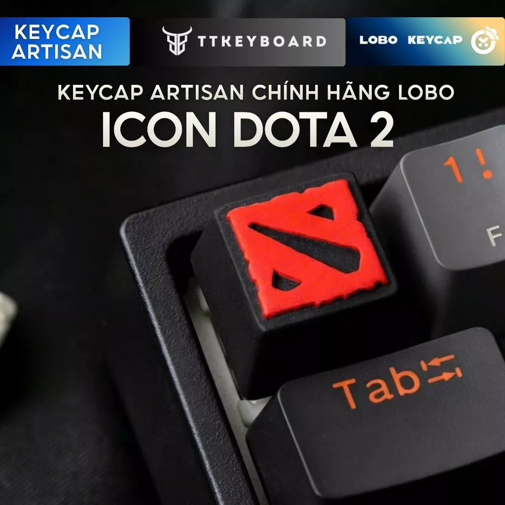 [Hỏa Tốc] Keycap Artisan Dota 2 Chính Hãng Lobo Resin 1u Trang Trí Bàn Phím Cơ Dota 2 Dota 2