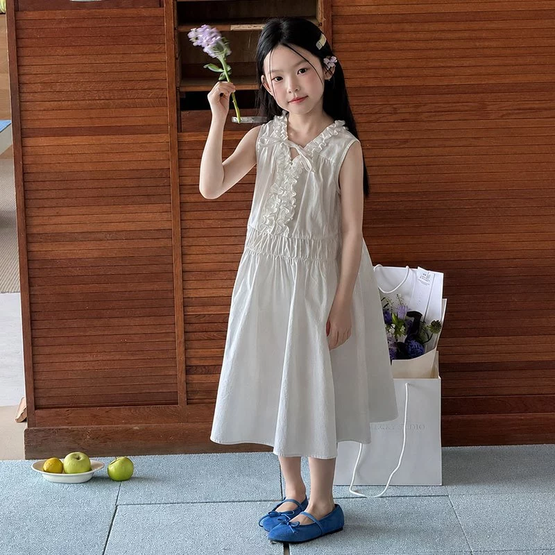 𝐍𝐞𝐰 𝟐𝟎𝟐𝟔 (10-45kg) BST Đầm, Váy Sát Nách Vải Thô mềm mại siêu mát cho bé Gái hãng Ambbkids (form to)