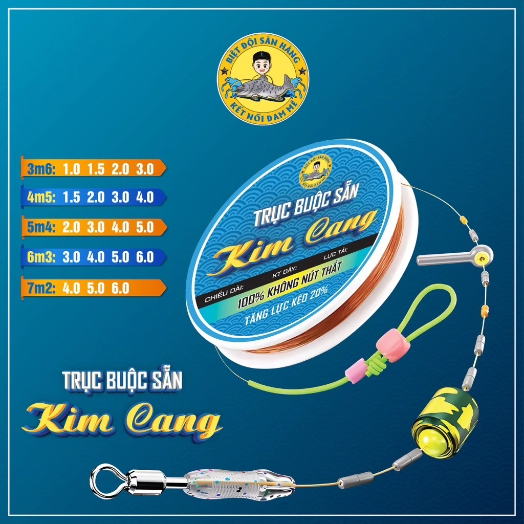 [BĐSH] Dây Trục Câu Cá Buộc Sẵn “KIM CANG” Cao Cấp - 100% Không Nút Thắt