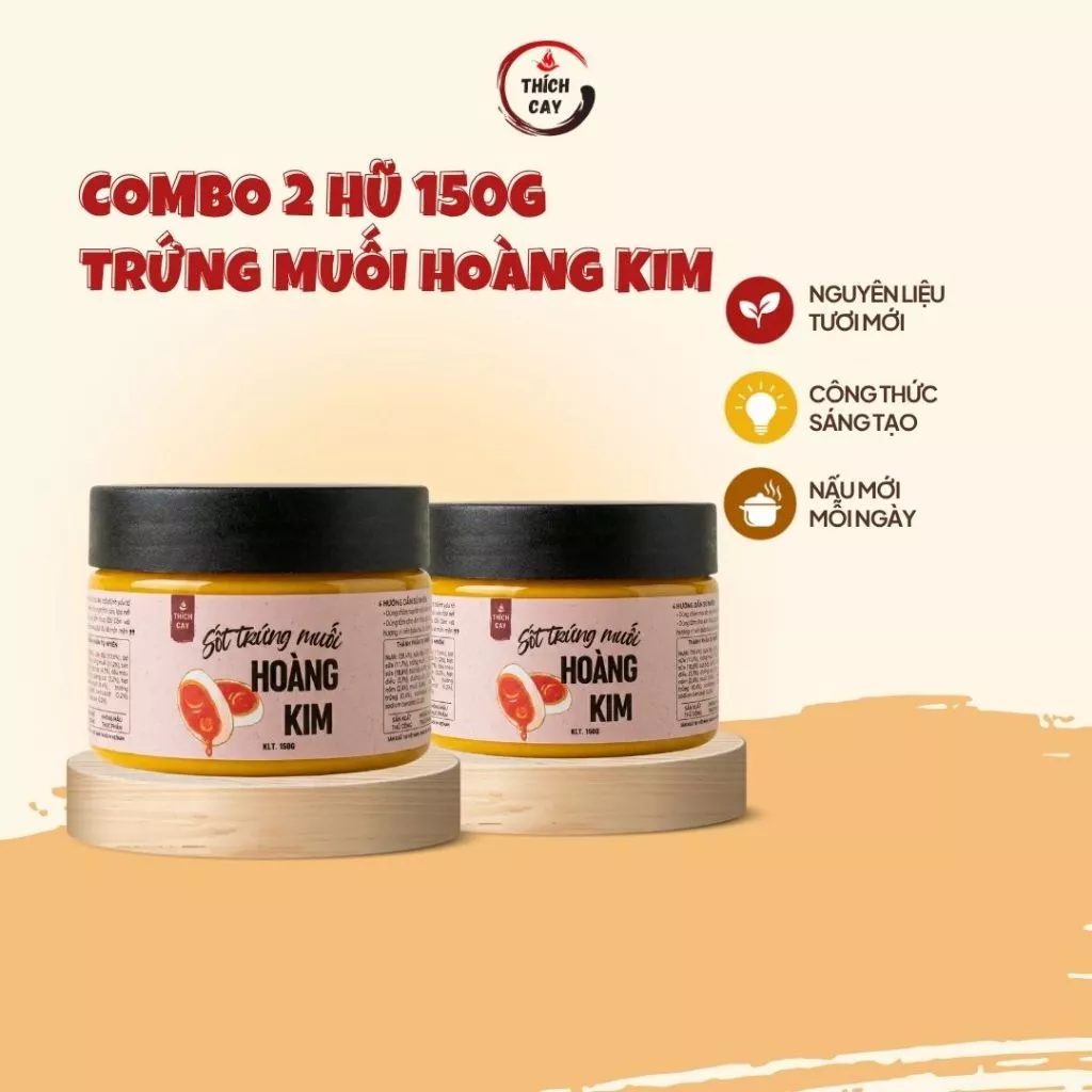 Combo 2 hũ sốt hoàng kim Thích Cay 150g kèm Nước chấm ớt xanh mù tạt 120ml