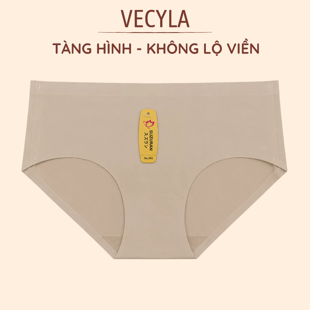 Quần lót nữ VECYLA đúc su thun lạnh không đường may Q0012, quần chíp nữ kháng khuẩn
