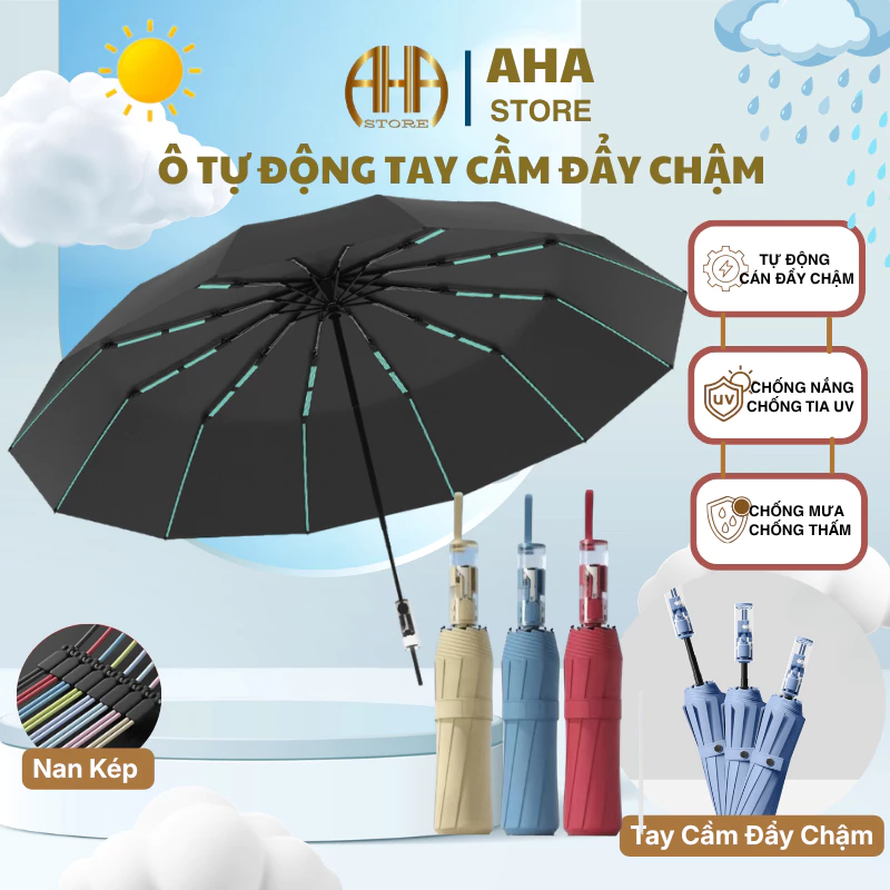 Ô Che Mưa - Dù Che Mưa Che Nắng Cao Cấp Gấp Gọn Cỡ Lớn Chống Tia UV Gấp Gọn