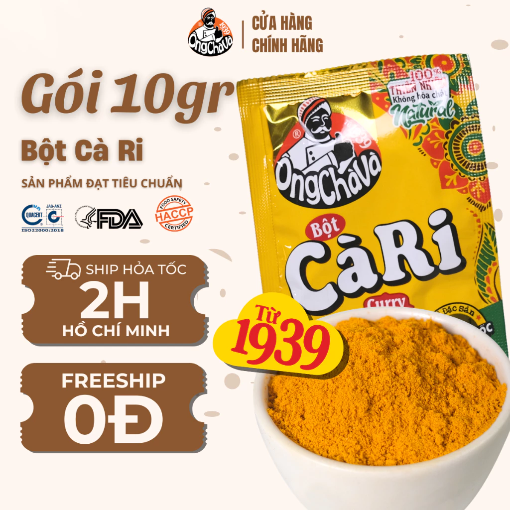 Bột Cà Ri Thương Hiệu Ông Chà Và 10gr - Hàng Chính Hãng
