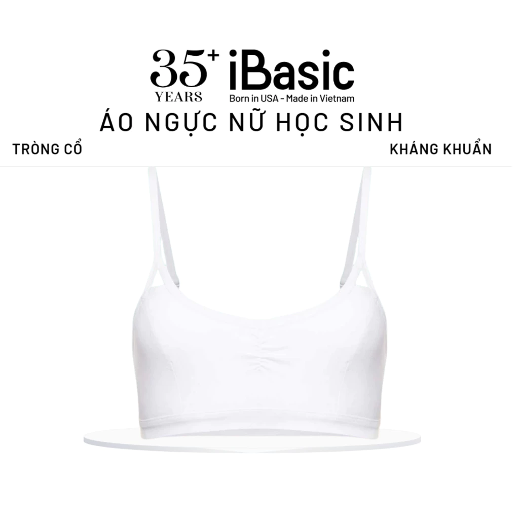 Áo ngực học sinh iBasic nhún thân trước cotton USA kháng khuẩn BRAT001