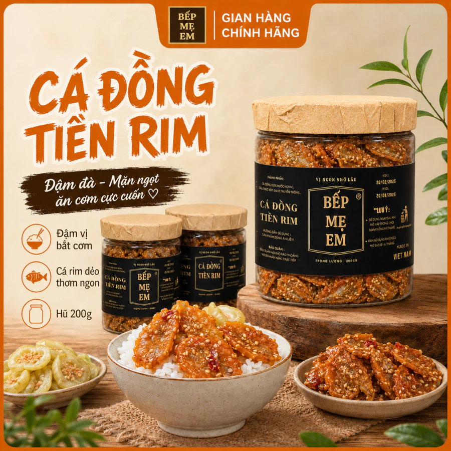 Bếp Mẹ Em - Cá Đồng Tiền Rim (200g) Hương Vị Đậm Đà, Thơm Ngon