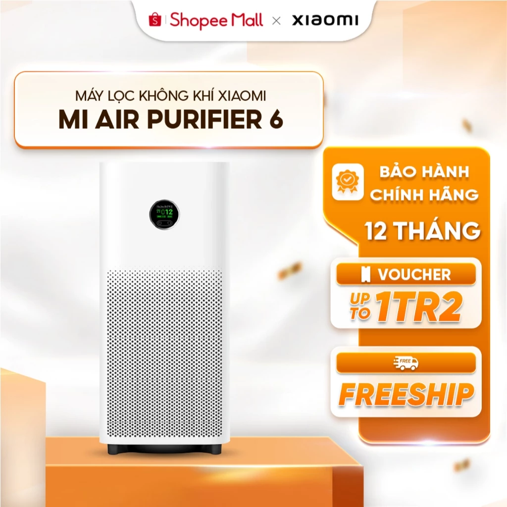 Máy lọc không khí Xiaomi Mi Air Purifier 4/ Purifier 6 - Lọc sạch 99.97% bụi bẩn - BH chính hãng 12 tháng