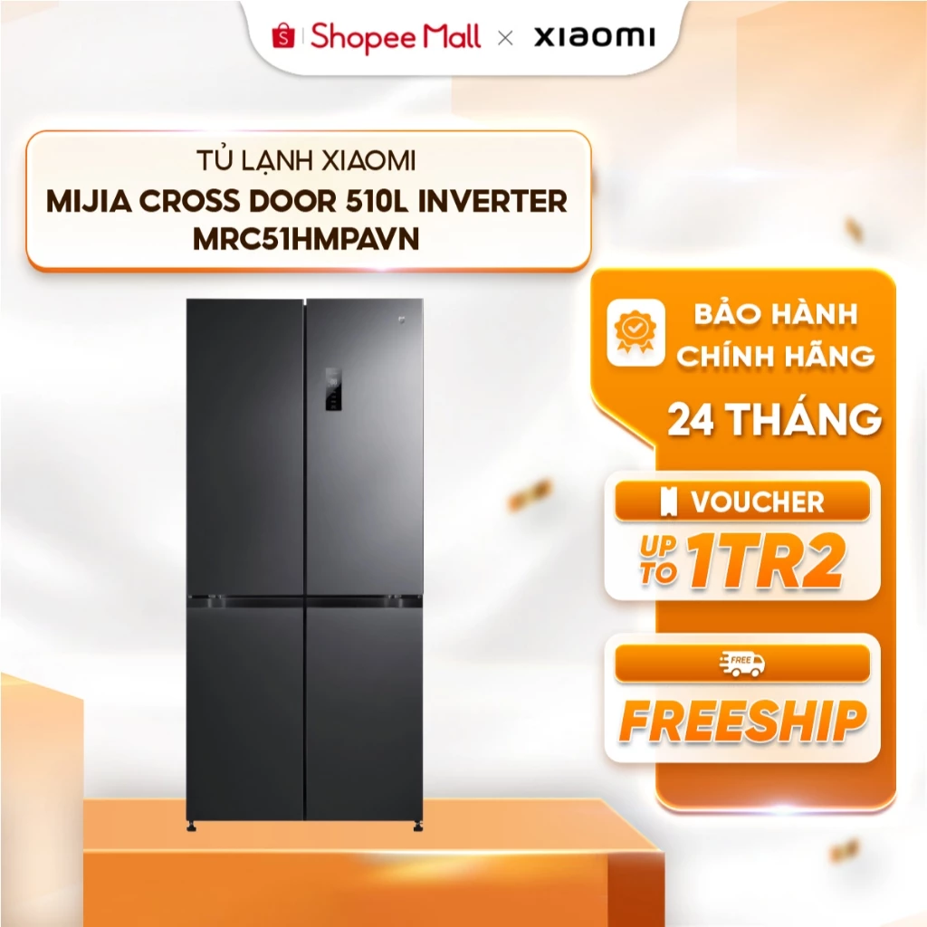 Tủ lạnh Xiaomi Mijia Cross Door 510L Inverter MRC51HMPAVN - Ngăn đông mềm iFresh- Ag+ Fresh - 3 chế độ làm lạnh