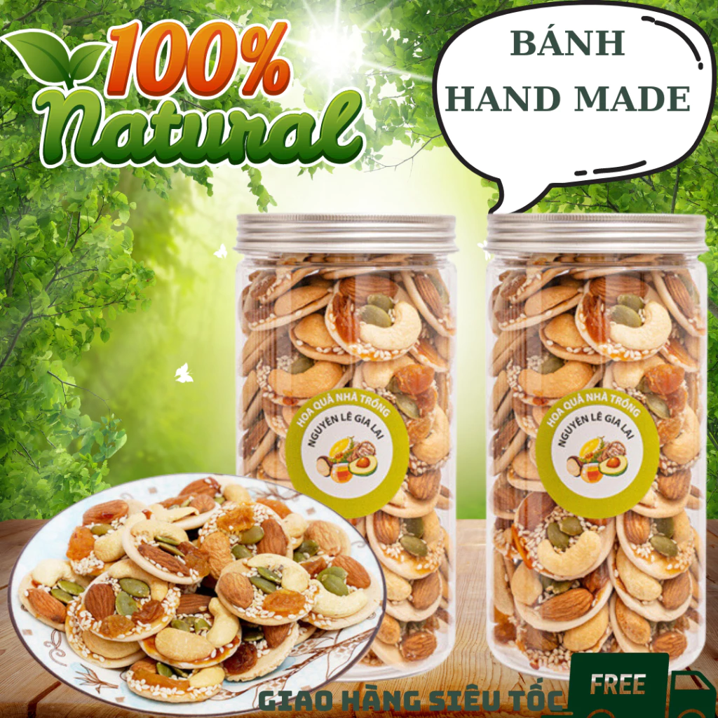 Bánh Đồng Tiền mix hạt dinh dưỡng 500gram