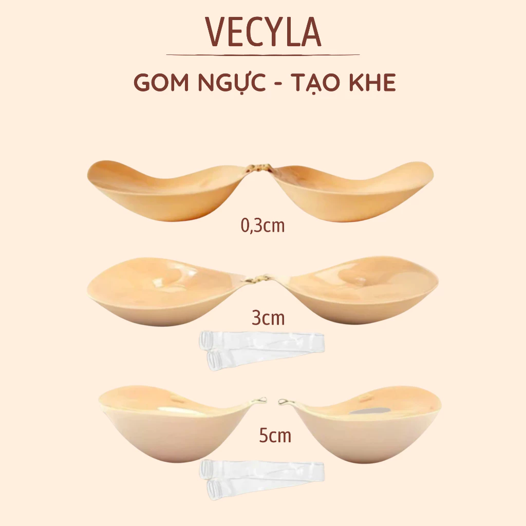 Miếng Dán Ngực VECYLA , Miếng Dán Ngực Xoài tạo khe siêu dính tiện lợi P10
