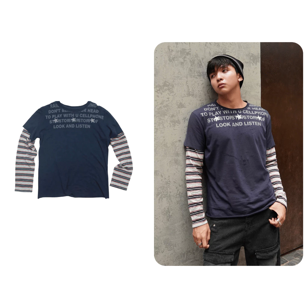 Áo thun dài tay Hyatt ODIN CLUB, Áo longsleeves form regular chất liệu vải cotton co giãn 2 chiều thoáng mát