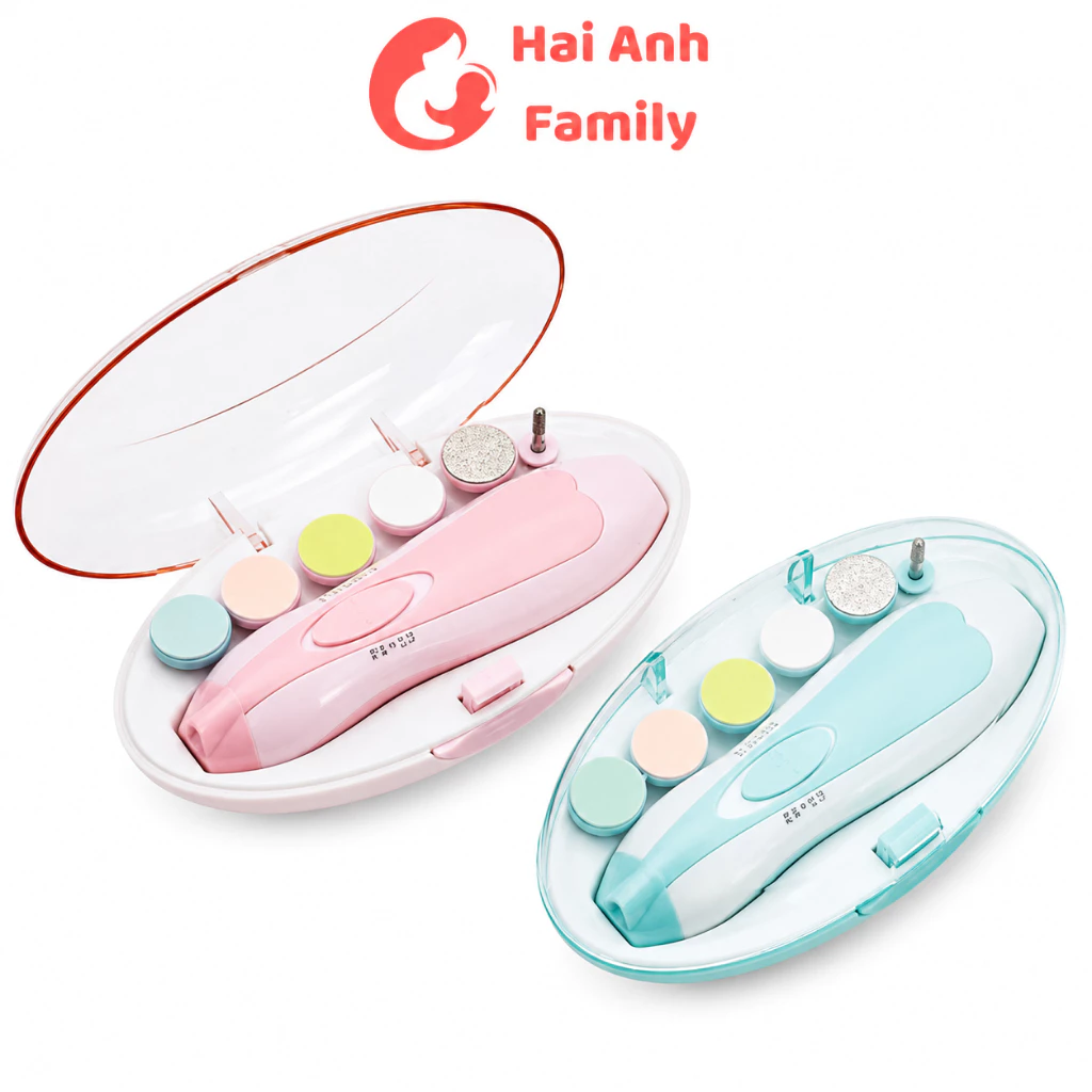 Máy mài móng, cắt móng tay điện đa năng cho bé (Tặng kèm pin, bảo hành 6 tháng)