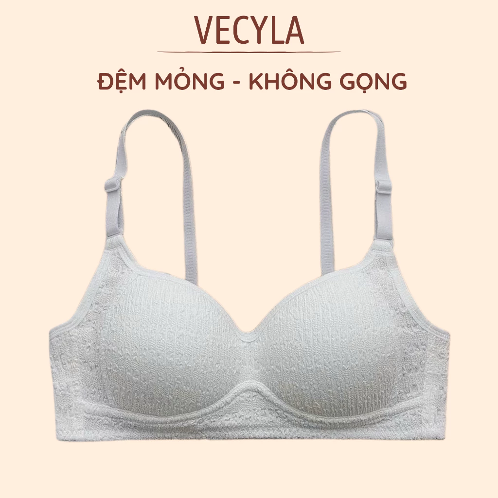 Áo Lót Nữ VECYLA, Áo Ngực Nữ, Bra Chất Cotton Nâng Ngực Mút Mỏng, Áo Ngực Không Gọng Thoáng Mát Tôn Vòng 1- 132/ 138