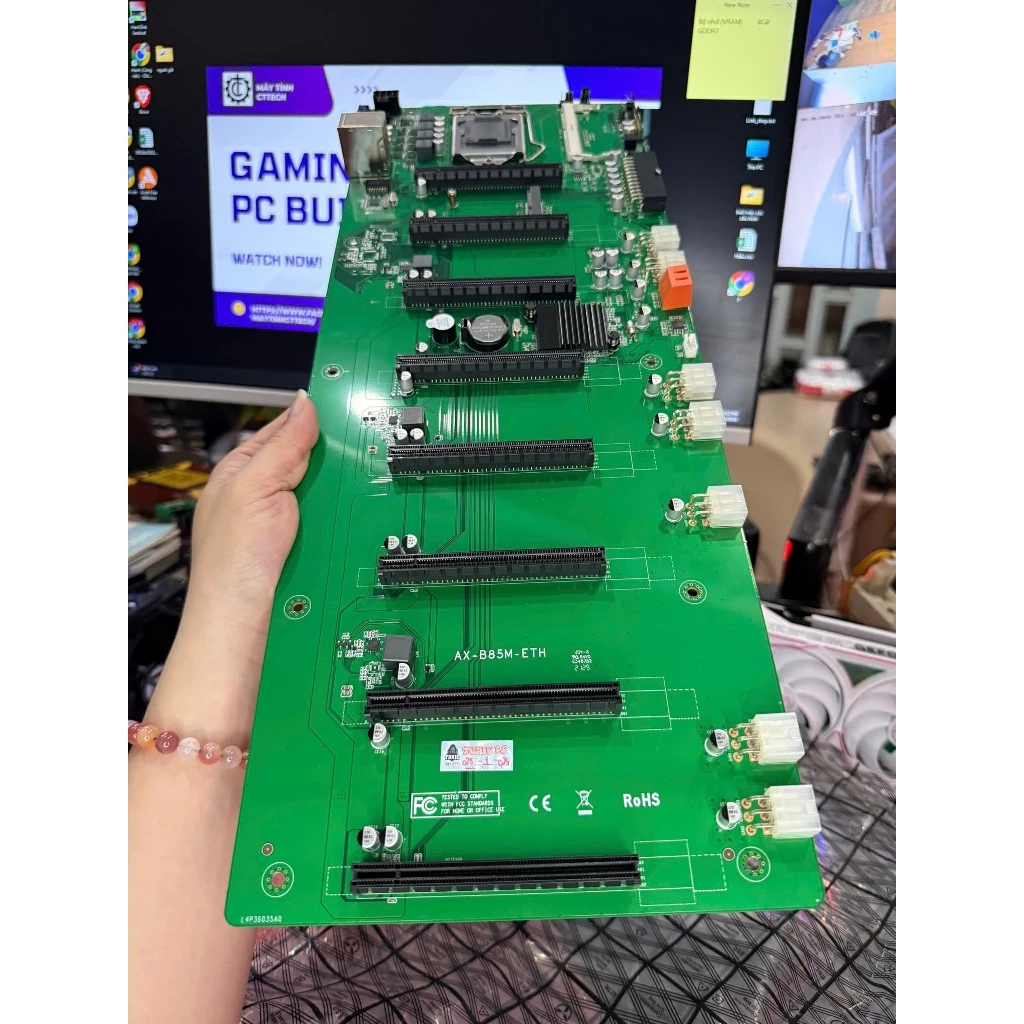 Bo Mạch Chủ  AX-B85M-ETH (Mainboard Bitcoin/Mining Rigs)