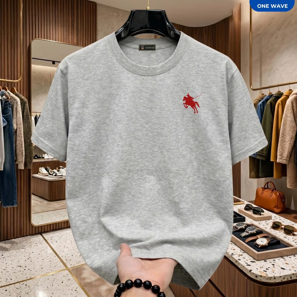 Áo thun nam nữ ONE WAVE signature design ngựa nổi bật chất liệu cotton TS288 Hàng Hottrend