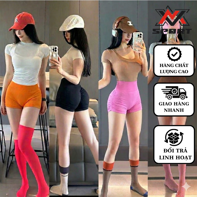 Quần Đùi Tập Gym Nữ Cạp Cao- Quần Shorts Tập Yoga, Zumba, Aerobic, Chạy Bộ, Chơi PickleBall Cao Cấp[K239 Loại Đẹp]