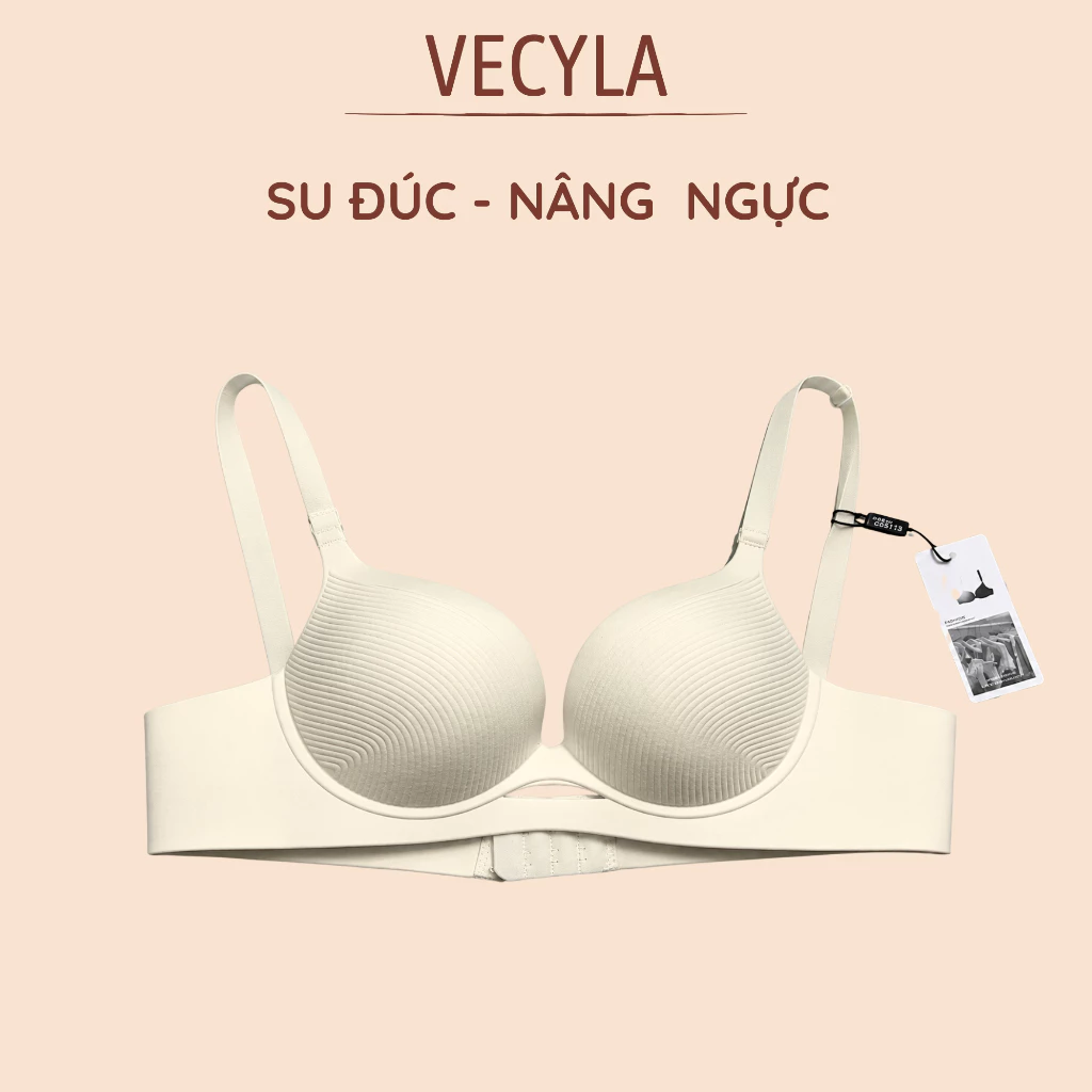 Áo lót nữ VECYLA, Áo ngực su A 004 đệm dày 3,5cm không gọng nâng ngực