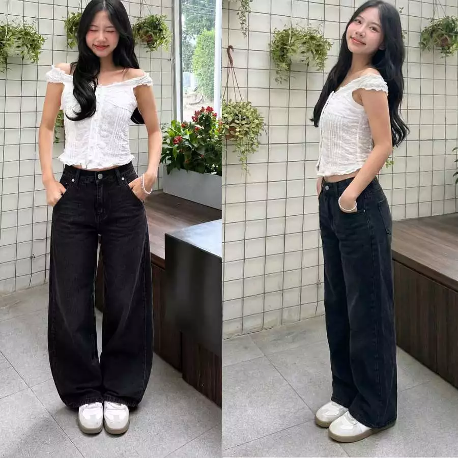 Quần Jean Nữ Ống Suông Cạp Cao Dáng Quốc Dân, Dễ Mặc, Tôn Dáng Cho Mọi Người | Size 40–75Kg